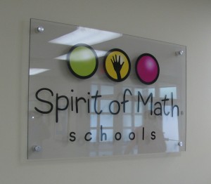 Reception Office Sign with Standoffs- Spirit Of Math Dundas & Erin Mills - Mississauga